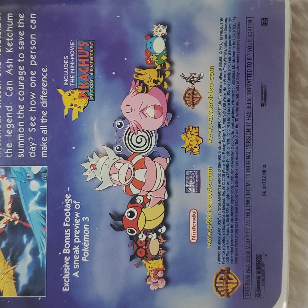 Vtg Pokemon 2000 the movie, VHS - Picture 8 of 8